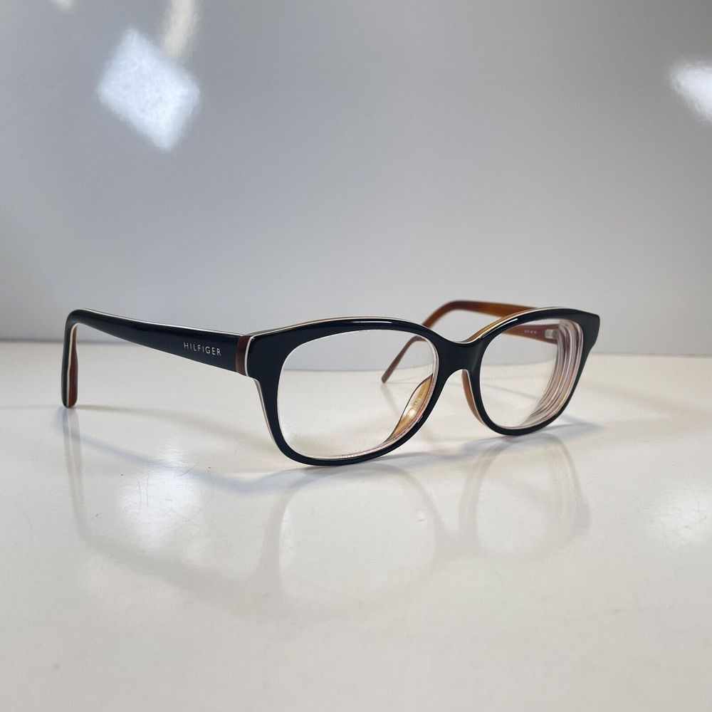 Tommy Hilfiger Eyeglass Frames Only TH 1017 UNO 140  Black Brown White